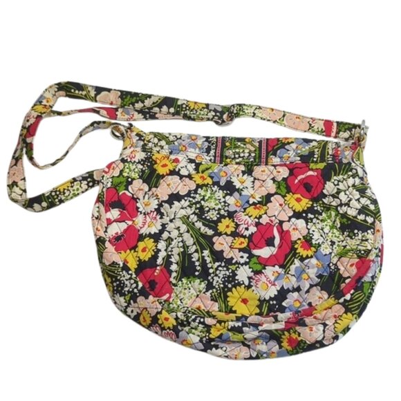 Vera Bradley Poppy Fields Retired Crossbody Bag Purse – Boho Floral Cotton‎ - Picture 2 of 10
